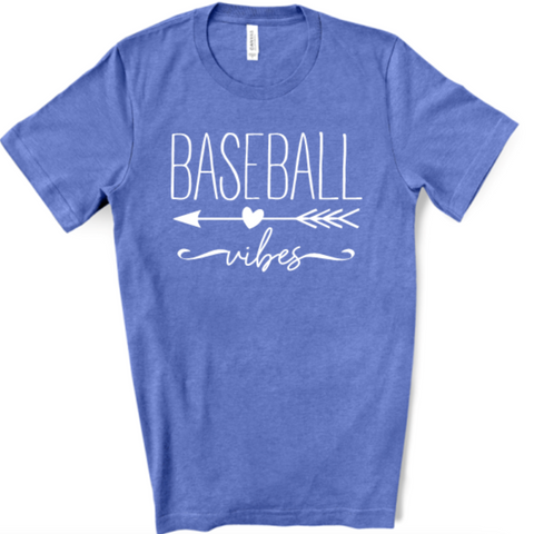 Baseball Vibes cursive