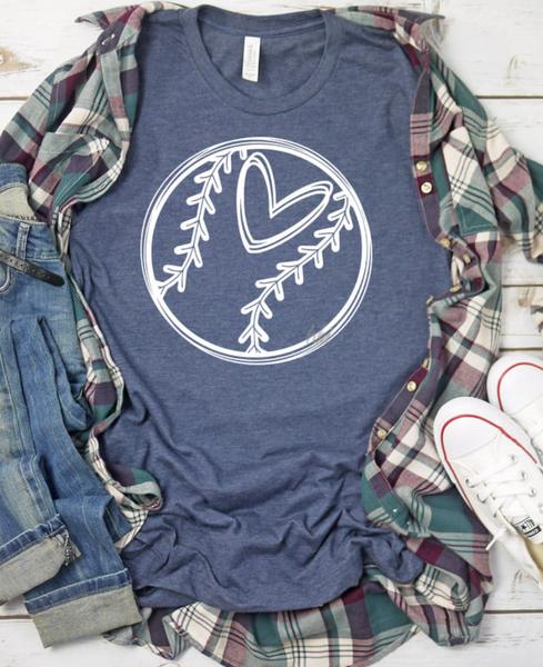 Baseball Heart Number